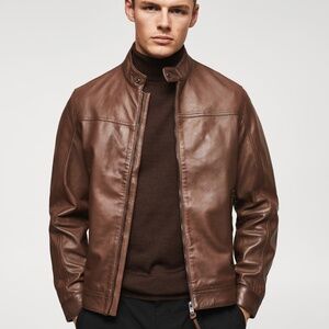 LEATHER BIKER JACKET